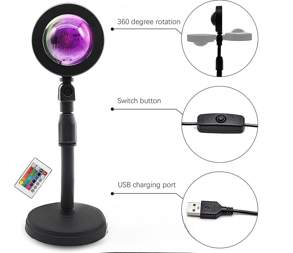 The GlowRay | Sunset Lamp Projector